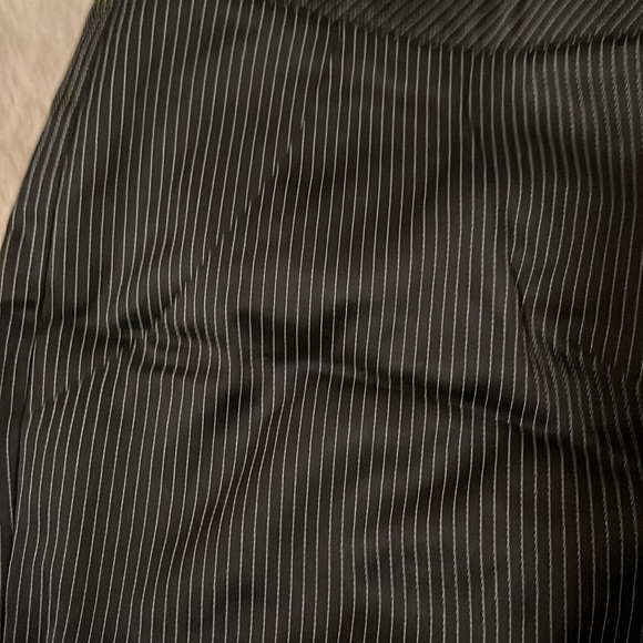 Bebe cuffed short. Higher waisted . Black small white pin stripe - Picture 2 of 3